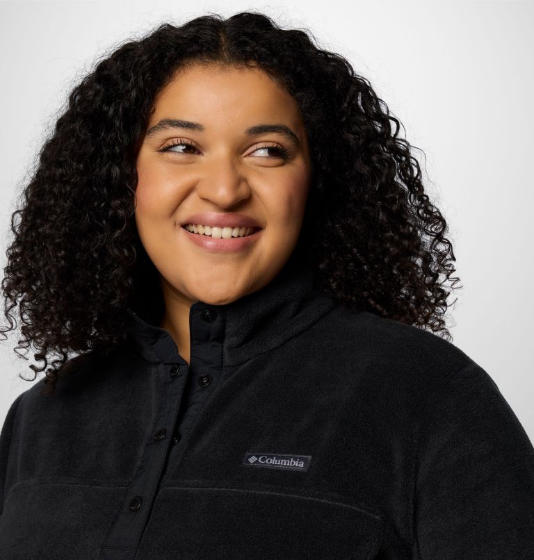 Women's Benton Springs Half Snap Pullover Fleece II - Plus Size, Color: Black, image 5