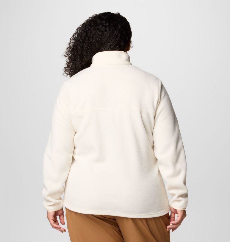 Women's Benton Springs Half Snap Pullover Fleece II - Plus Size, Color: Chalk, Camel Brown, image 2
