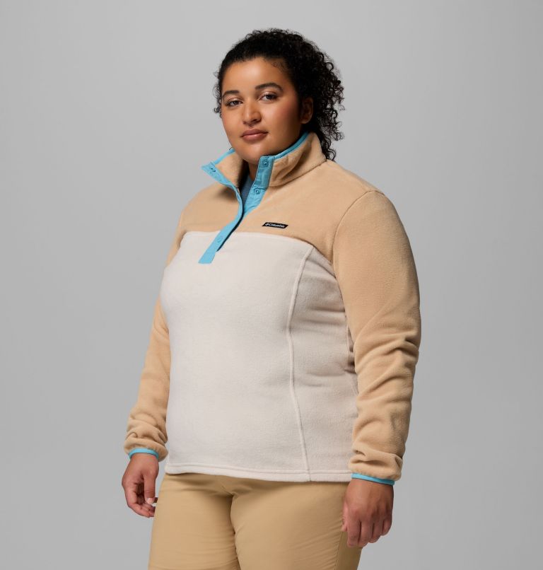 Women's Benton Springs Half Snap Pullover Fleece II - Plus Size, Color: Dark Stone, Canoe, Vintage Blue, image 4