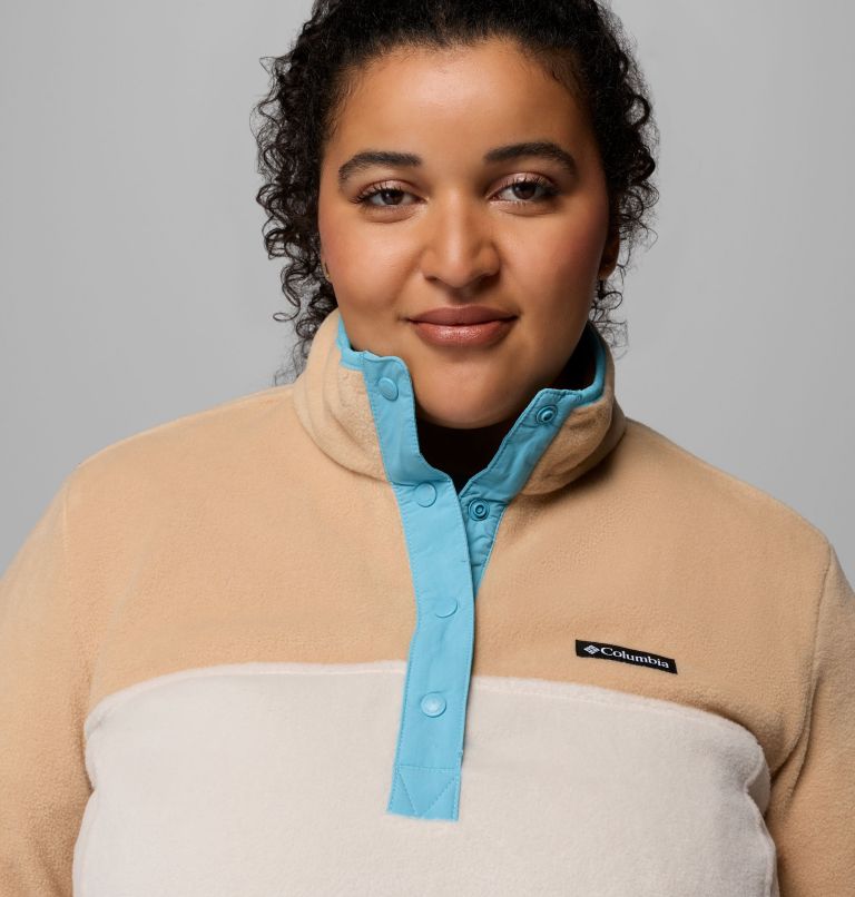 Women's Benton Springs Half Snap Pullover Fleece II - Plus Size, Color: Dark Stone, Canoe, Vintage Blue, image 5