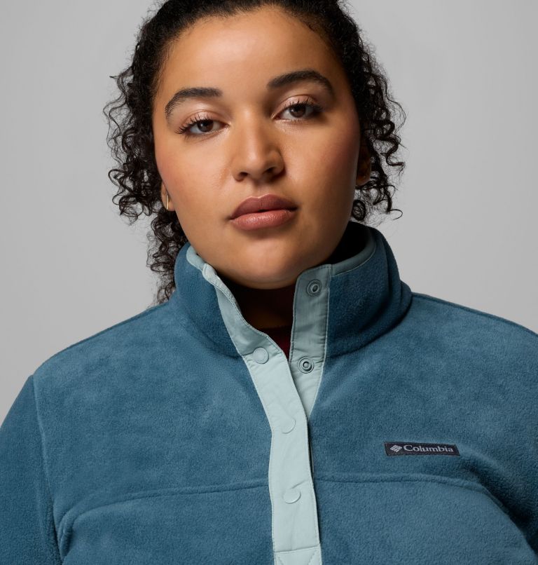 Women's Benton Springs Half Snap Pullover Fleece II - Plus Size, Color: Everblue, Crushed Blue, image 5