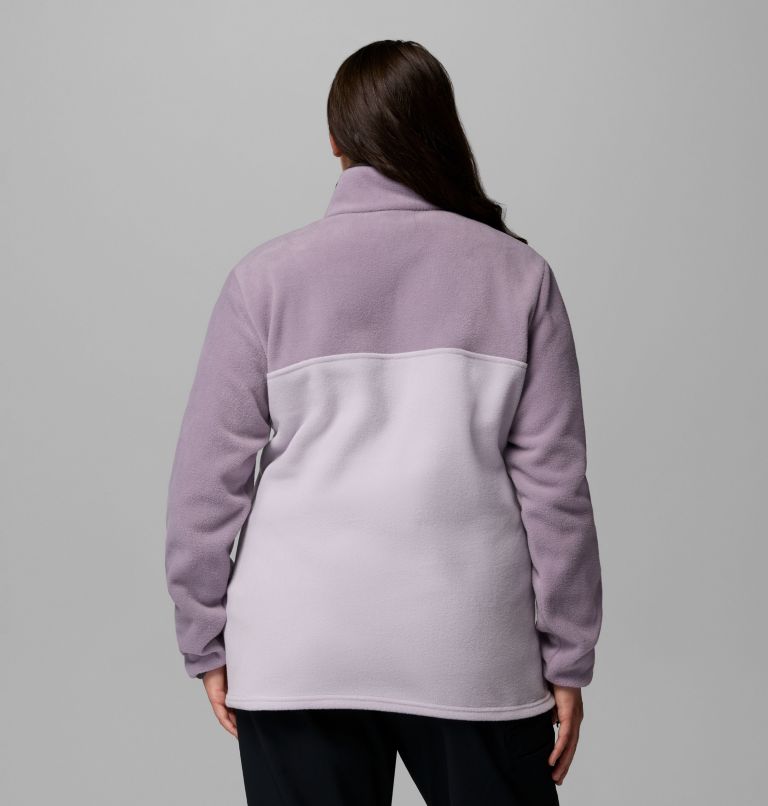 Women's Benton Springs Half Snap Pullover Fleece II - Plus Size, Color: Lavender Pearl, Shale Purple, Shark, image 3