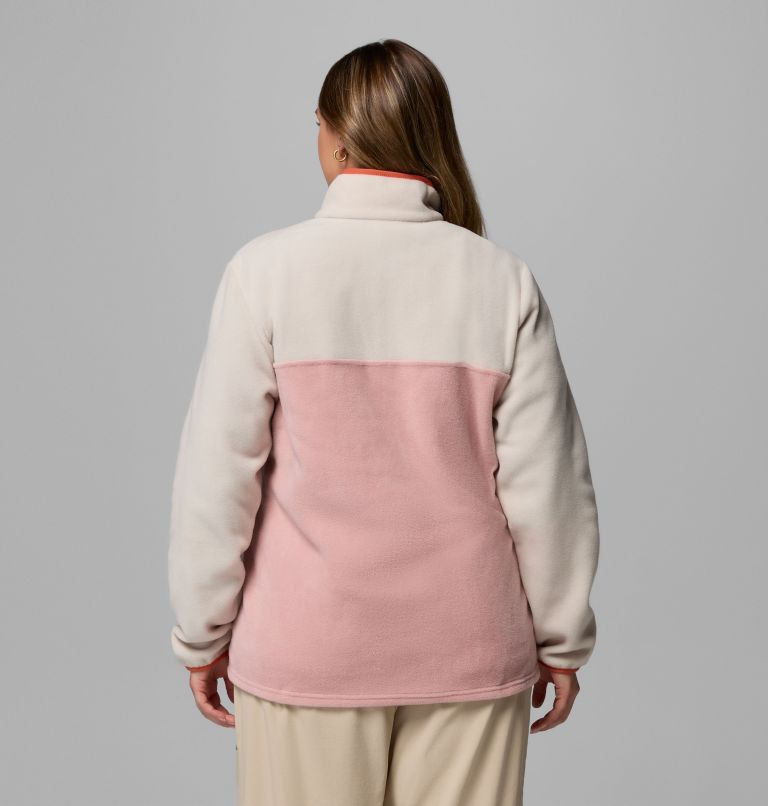 Women's Benton Springs Half Snap Pullover Fleece II - Plus Size, Color: Eraser Pink, Dark Stone, Tuscan, image 3