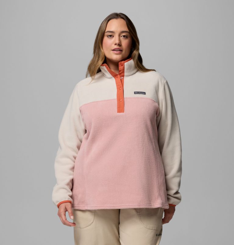 Women's Benton Springs Half Snap Pullover Fleece II - Plus Size, Color: Eraser Pink, Dark Stone, Tuscan, image 1