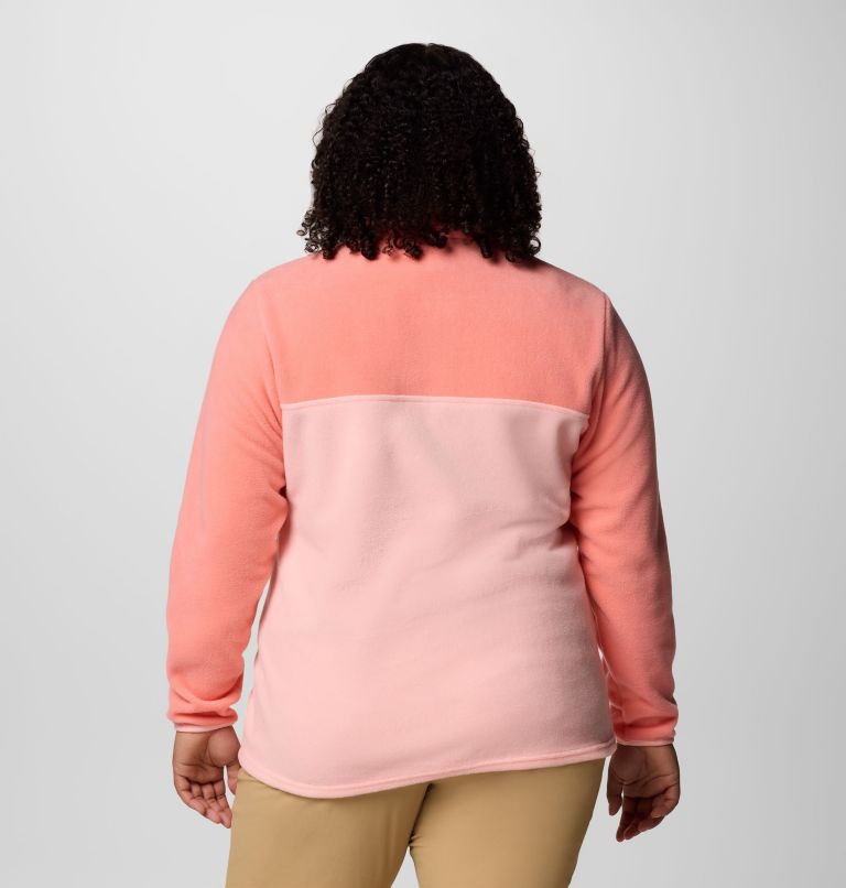 Women's Benton Springs Half Snap Pullover Fleece II - Plus Size, Color: Pink Sand, Alpenglow, image 2