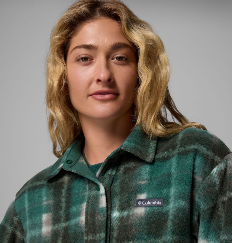 Women's Benton Springs Shirt Jacket II, Color: Rain Forest Omblur, image 6