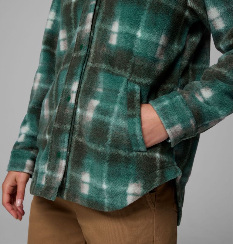 Women's Benton Springs Shirt Jacket II, Color: Rain Forest Omblur, image 7
