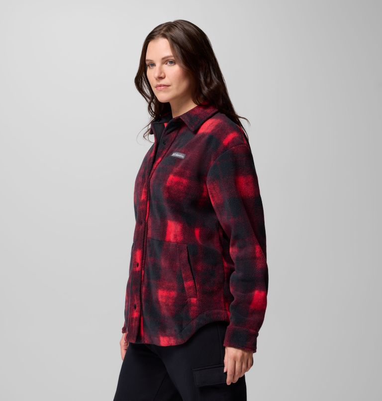 Women's Benton Springs Shirt Jacket II, Color: Mountain Red Omblur Tonal, image 4