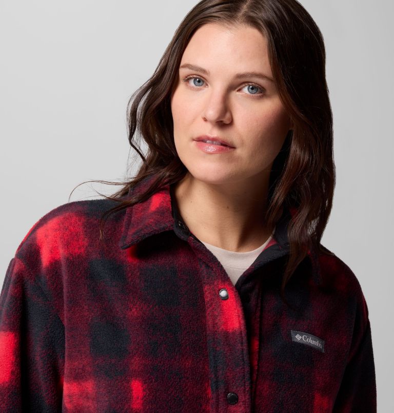 Women's Benton Springs Shirt Jacket II, Color: Mountain Red Omblur Tonal, image 5
