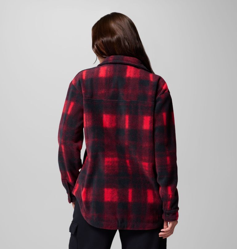 Women's Benton Springs Shirt Jacket II, Color: Mountain Red Omblur Tonal, image 3