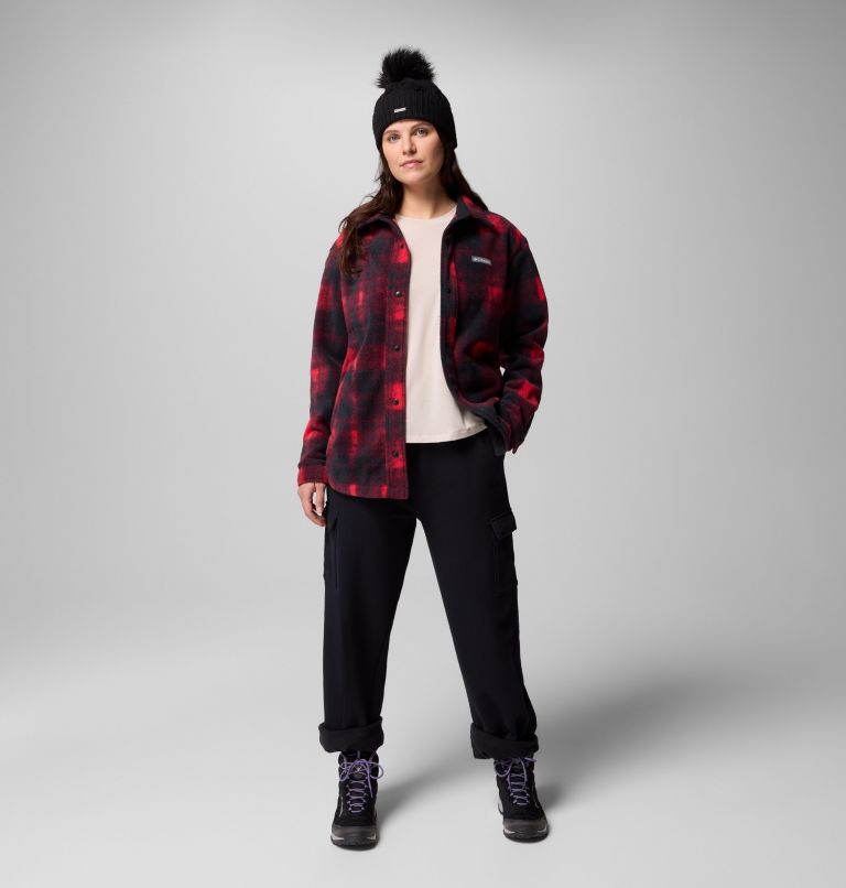 Women's Benton Springs Shirt Jacket II, Color: Mountain Red Omblur Tonal, image 8