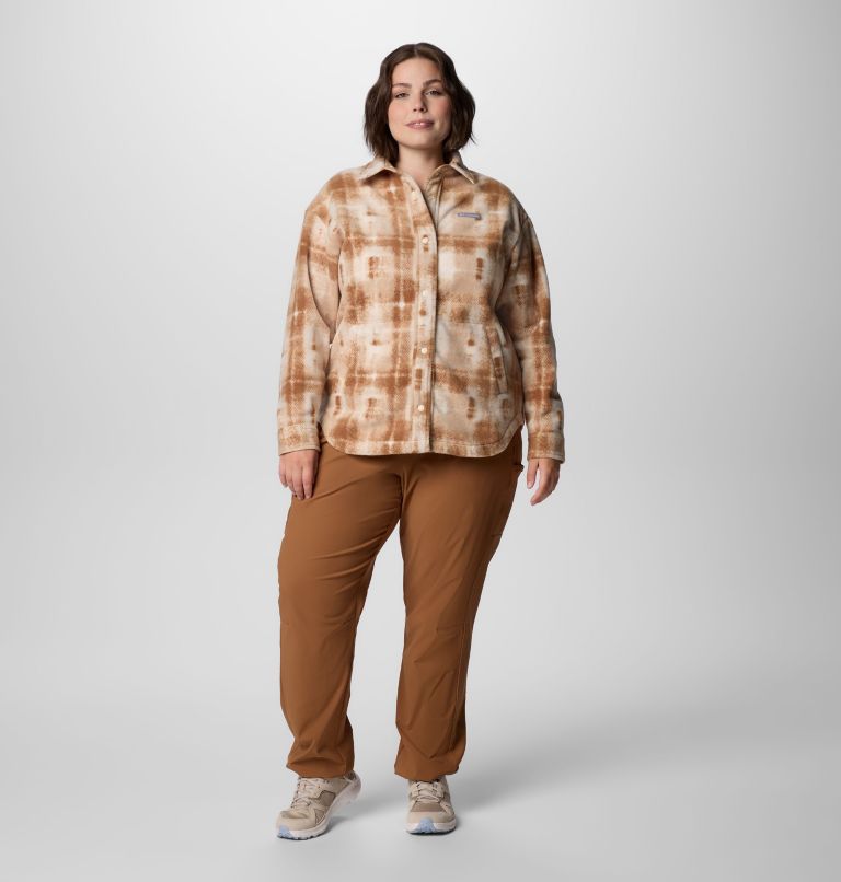 Women's Benton Springs Shirt Jacket II - Plus Size, Color: Camel Brown Omblur, image 3