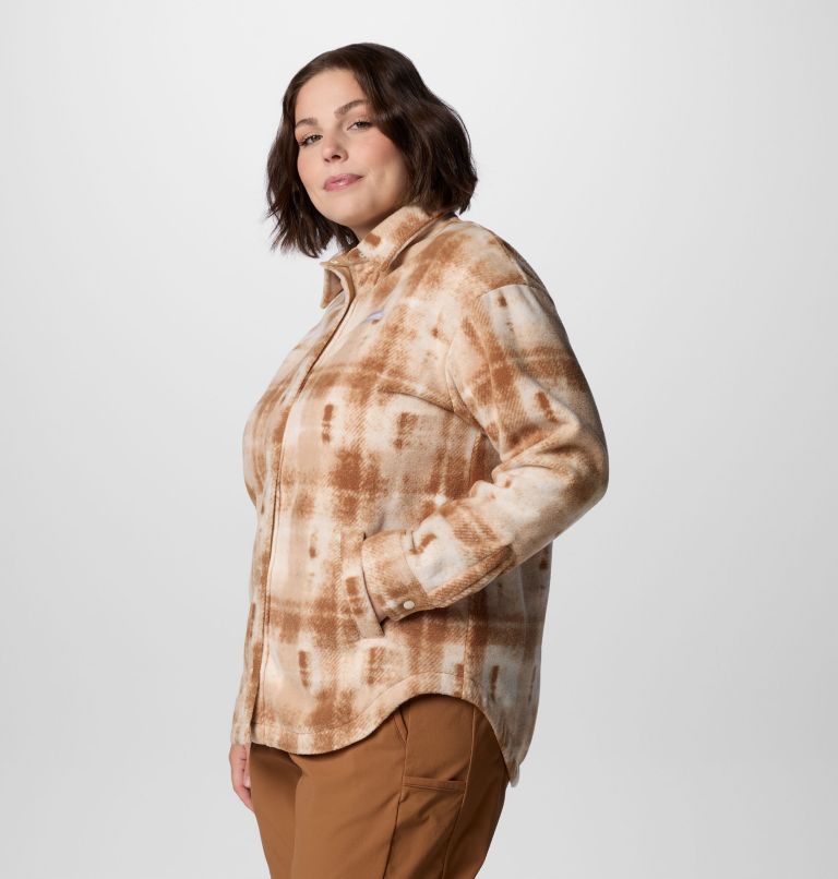 Women's Benton Springs Shirt Jacket II - Plus Size, Color: Camel Brown Omblur, image 4