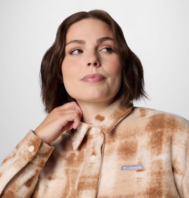 Women's Benton Springs Shirt Jacket II - Plus Size, Color: Camel Brown Omblur, image 5