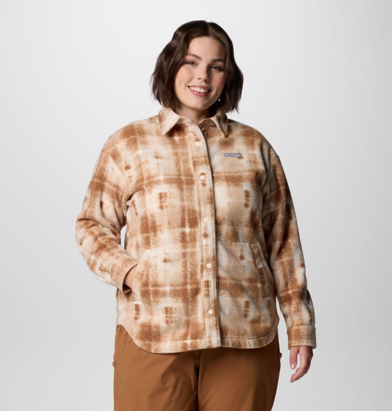 Women's Benton Springs Shirt Jacket II - Plus Size, Color: Camel Brown Omblur, image 1