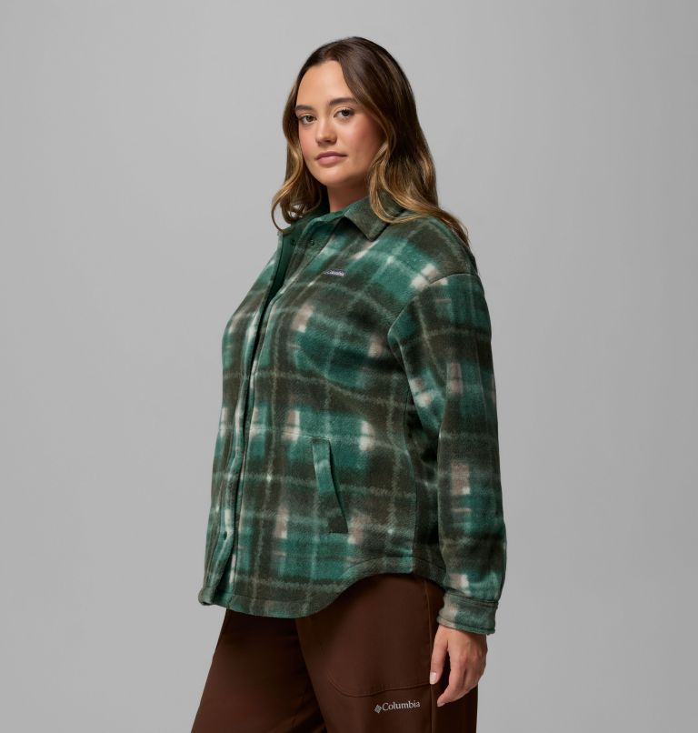 Women's Benton Springs Shirt Jacket II - Plus Size, Color: Rain Forest Omblur, image 4