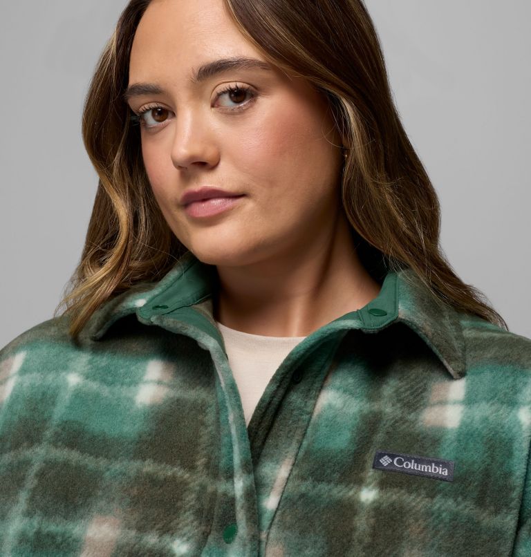 Women's Benton Springs Shirt Jacket II - Plus Size, Color: Rain Forest Omblur, image 6