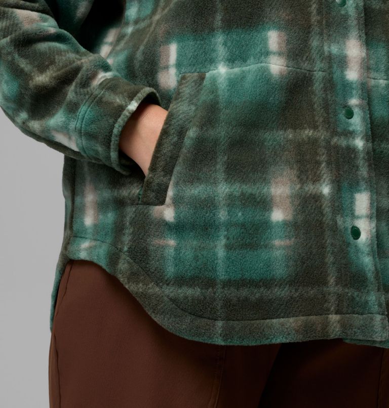 Women's Benton Springs Shirt Jacket II - Plus Size, Color: Rain Forest Omblur, image 7