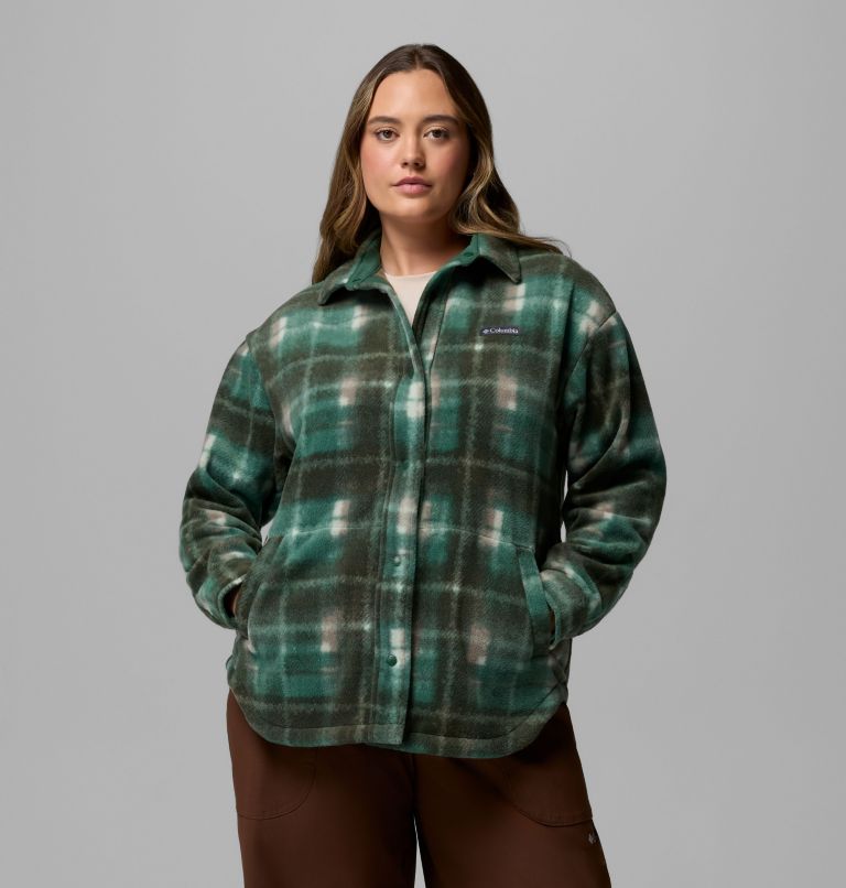 Women's Benton Springs Shirt Jacket II - Plus Size, Color: Rain Forest Omblur, image 1