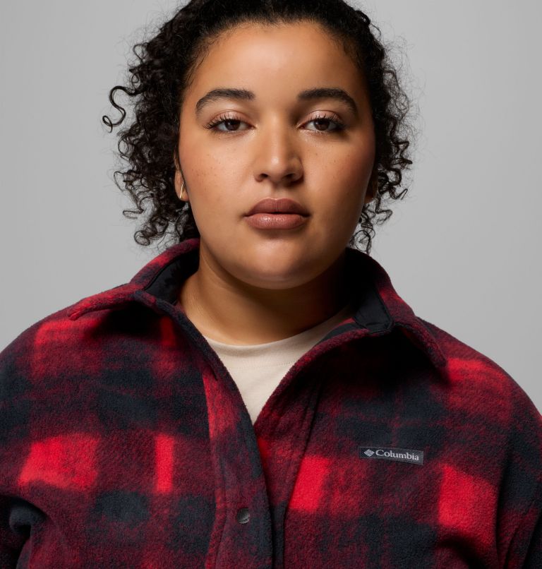 Women's Benton Springs Shirt Jacket II - Plus Size, Color: Mountain Red Omblur Tonal, image 6