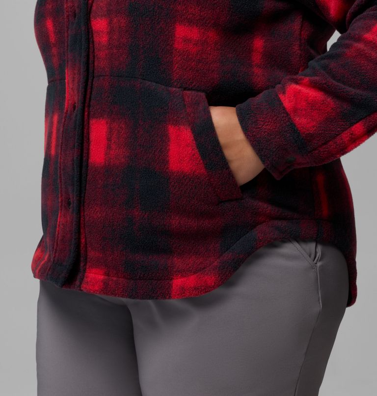 Women's Benton Springs Shirt Jacket II - Plus Size, Color: Mountain Red Omblur Tonal, image 7