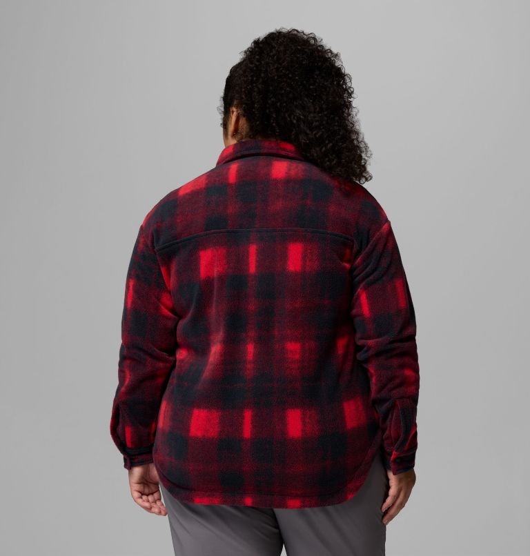 Women's Benton Springs Shirt Jacket II - Plus Size, Color: Mountain Red Omblur Tonal, image 3
