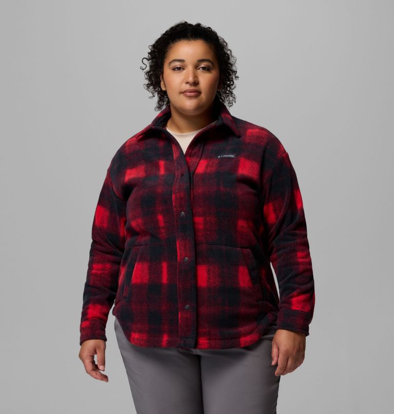 Women's Benton Springs Shirt Jacket II - Plus Size, Color: Mountain Red Omblur Tonal, image 1