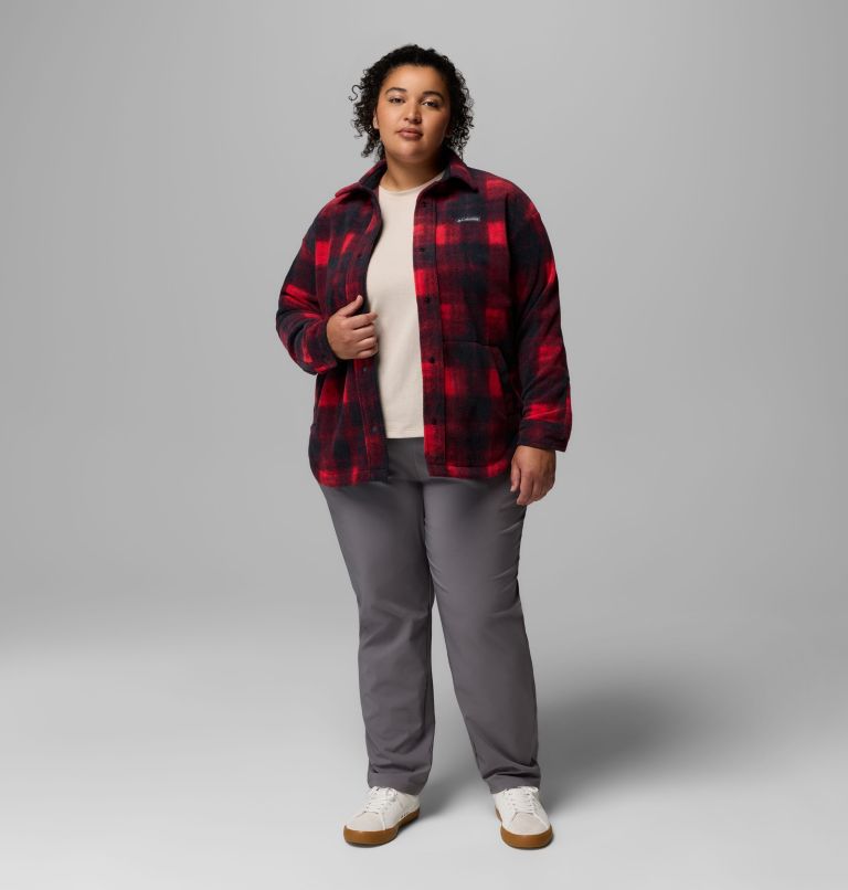 Women's Benton Springs Shirt Jacket II - Plus Size, Color: Mountain Red Omblur Tonal, image 2