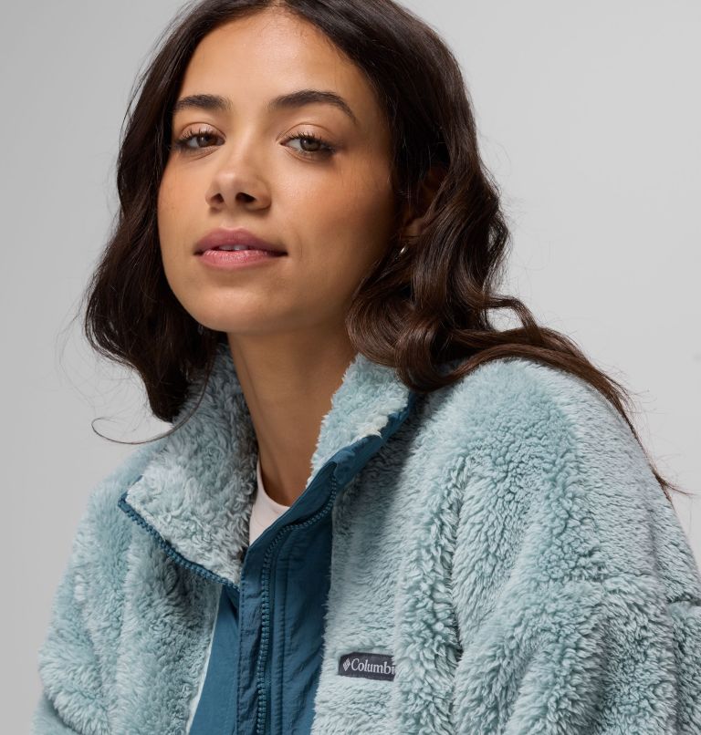 Women's Boundless Discovery Sherpa Full Zip II Jacket, Color: Crushed Blue, Everblue, image 6