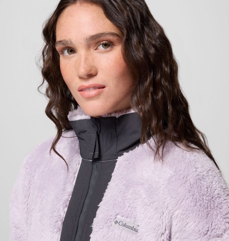 Women's Boundless Discovery Sherpa Full Zip II Jacket, Color: Lavender Pearl, Shark, image 6