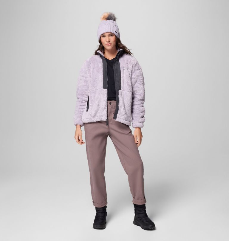 Women's Boundless Discovery Sherpa Full Zip II Jacket, Color: Lavender Pearl, Shark, image 2