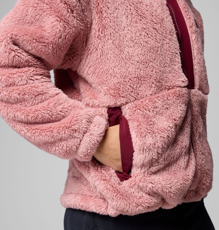 Women's Boundless Discovery Sherpa Full Zip II Jacket, Color: Eraser Pink, Rich Wine, image 7