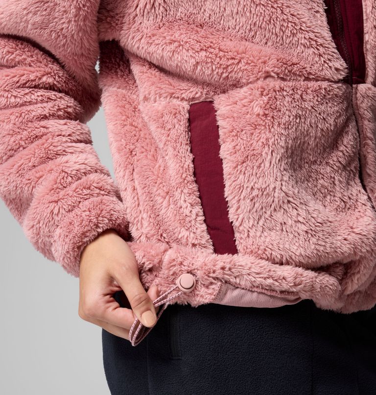 Women's Boundless Discovery Sherpa Full Zip II Jacket, Color: Eraser Pink, Rich Wine, image 8