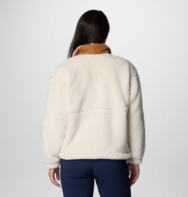 Chaqueta de forro polar sherpa Boundless Discovery II para mujer, Color: Chalk, Camel Brown, image 10