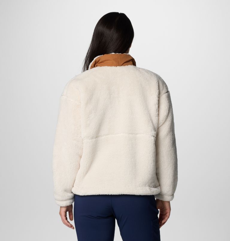 Chaqueta de forro polar sherpa Boundless Discovery II para mujer, Color: Chalk, Camel Brown, image 2