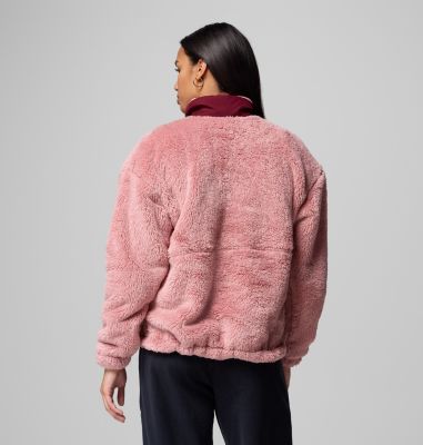 Chaqueta de forro polar sherpa Boundless Discovery II para mujer, Color: Eraser Pink, Rich Wine, image 2