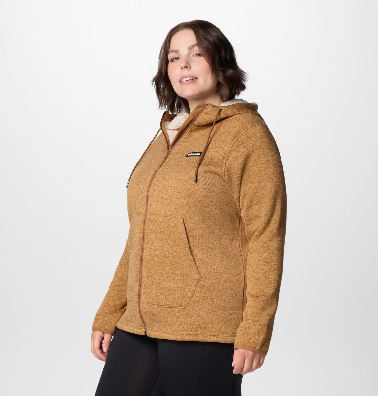 Women's Sweater Weather II Sherpa Full Zip Jacket, Color: Camel Brown Heather, image 4