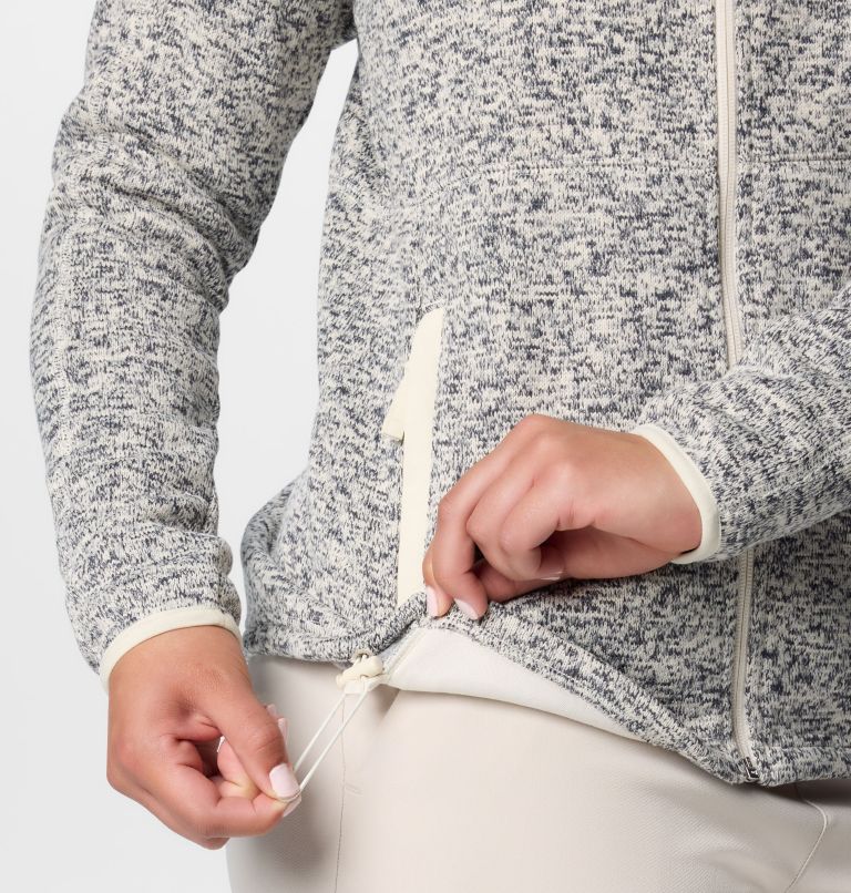 Women's Sweater Weather II Full Zip Jacket, Color: Chalk Heather, image 6