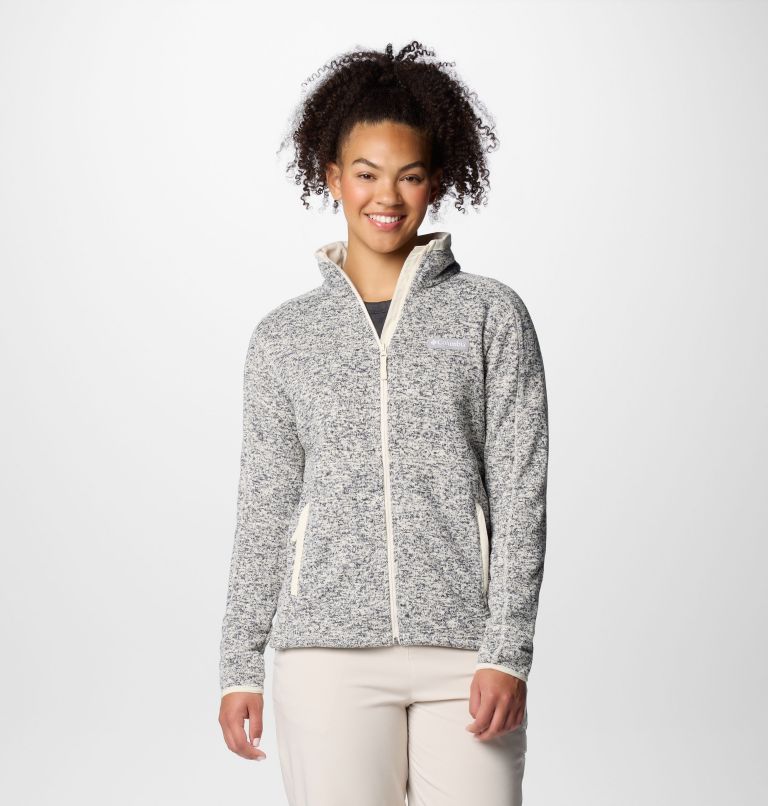 Women's Sweater Weather II Full Zip Jacket, Color: Chalk Heather, image 1
