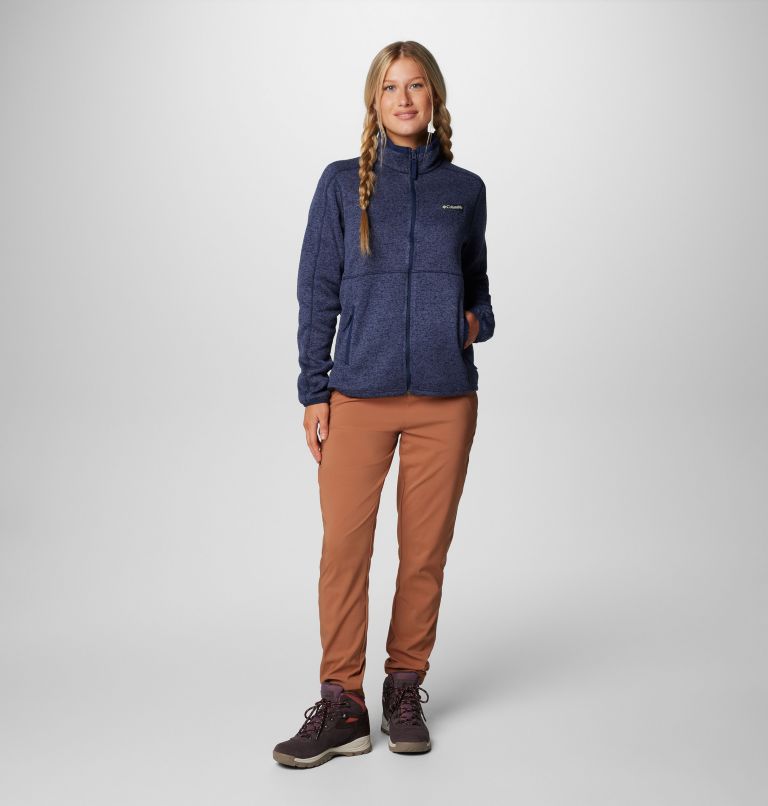 Women's Sweater Weather II Full Zip Jacket, Color: Collegiate Navy, Nocturnal Heather, image 3