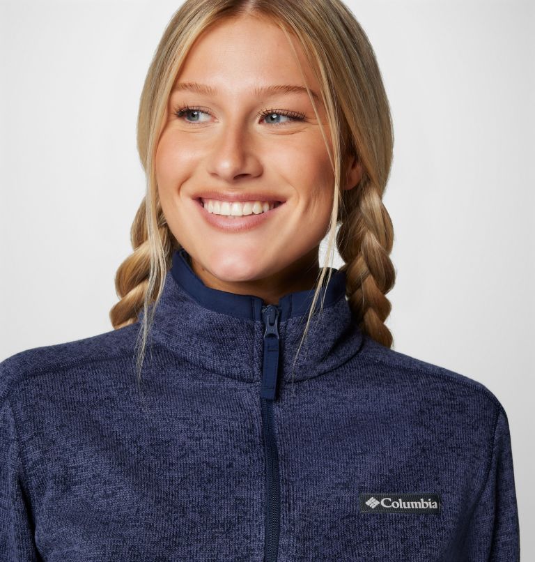 Women's Sweater Weather II Full Zip Jacket, Color: Collegiate Navy, Nocturnal Heather, image 5