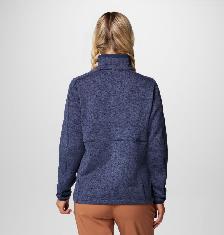 Women's Sweater Weather II Full Zip Jacket, Color: Collegiate Navy, Nocturnal Heather, image 2