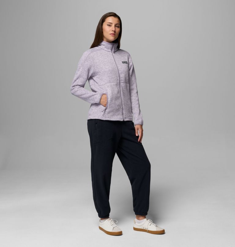 Women's Sweater Weather II Full Zip Jacket, Color: Shale Purple Heather, image 2