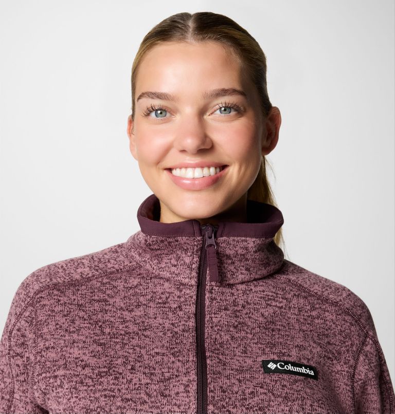 Women's Sweater Weather II Full Zip Jacket, Color: Moonvista, Fig Heather, image 5