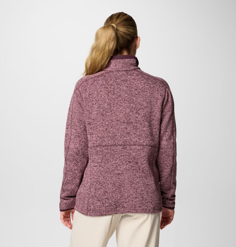 Women's Sweater Weather II Full Zip Jacket, Color: Moonvista, Fig Heather, image 2