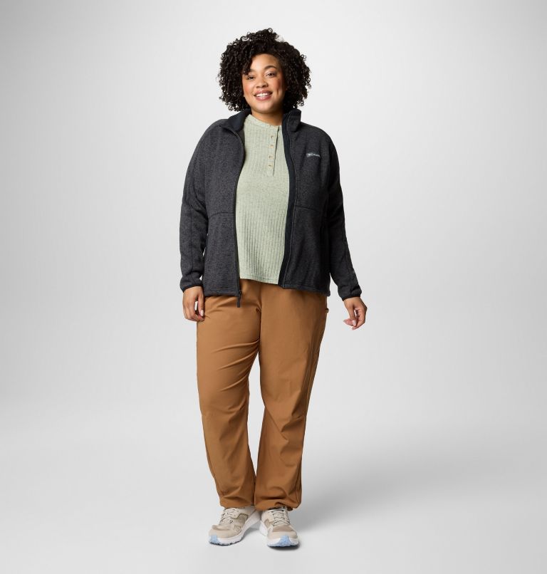 Women's Sweater Weather II Full Zip Jacket - Plus Size, Color: Black Heather, image 3