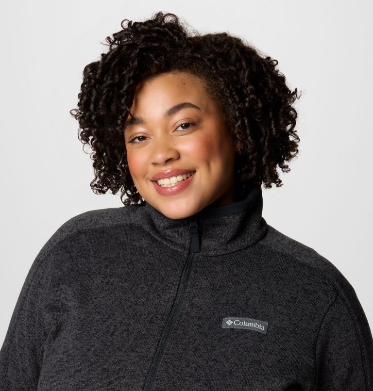 Women's Sweater Weather II Full Zip Jacket - Plus Size, Color: Black Heather, image 5