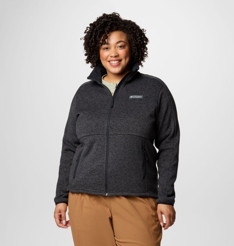 Women's Sweater Weather II Full Zip Jacket - Plus Size, Color: Black Heather, image 1