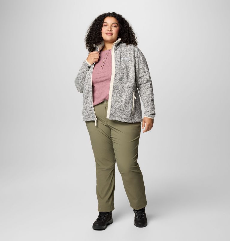 Women's Sweater Weather II Full Zip Jacket - Plus Size, Color: Chalk Heather, image 3