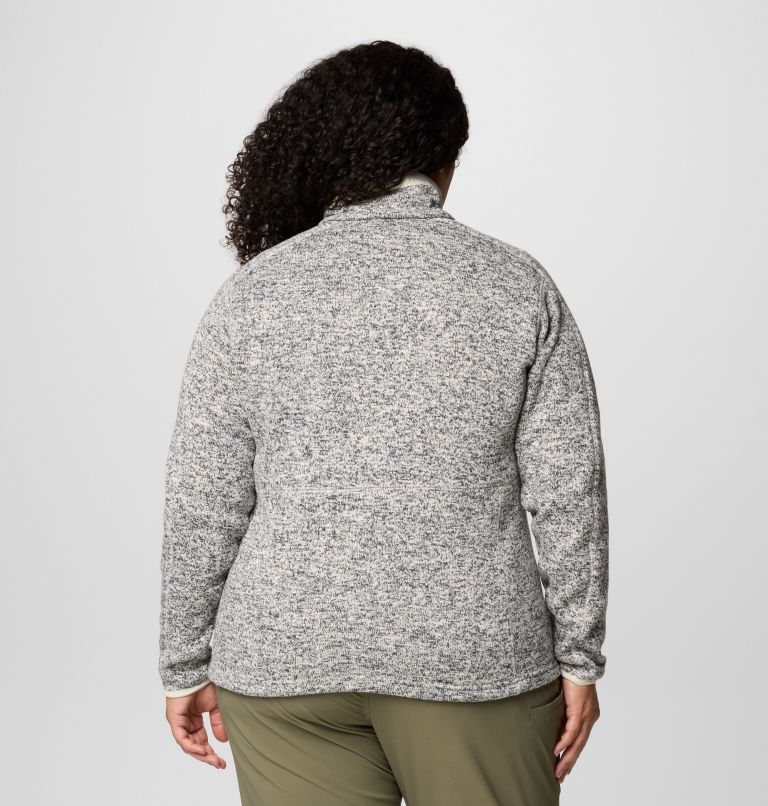 Women's Sweater Weather II Full Zip Jacket - Plus Size, Color: Chalk Heather, image 2